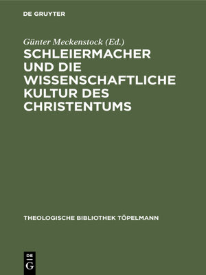cover image of Schleiermacher und die wissenschaftliche Kultur des Christentums